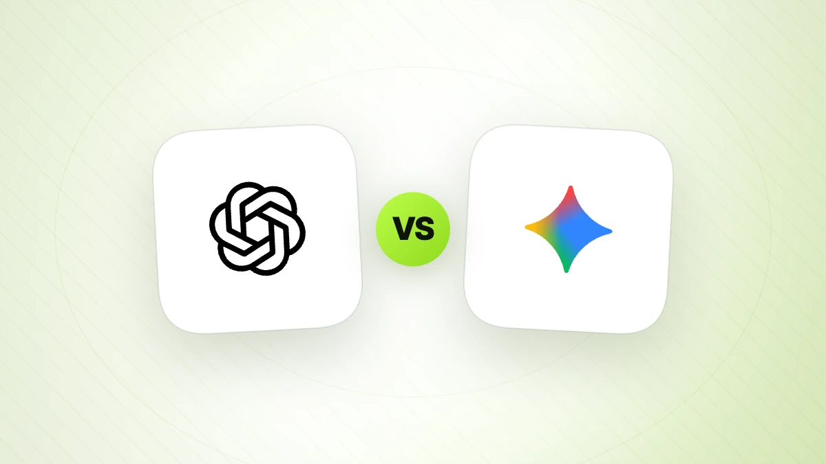 ChatGPT logo versus Google Gemini logo