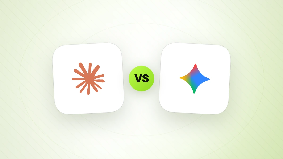 Claude logo versus Google Gemini logo